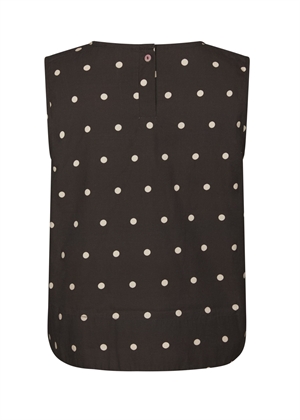 Polly dot top Dark Brown Neo Noir